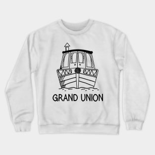 Grand Union Canal Boat Narrowboat Crewneck Sweatshirt